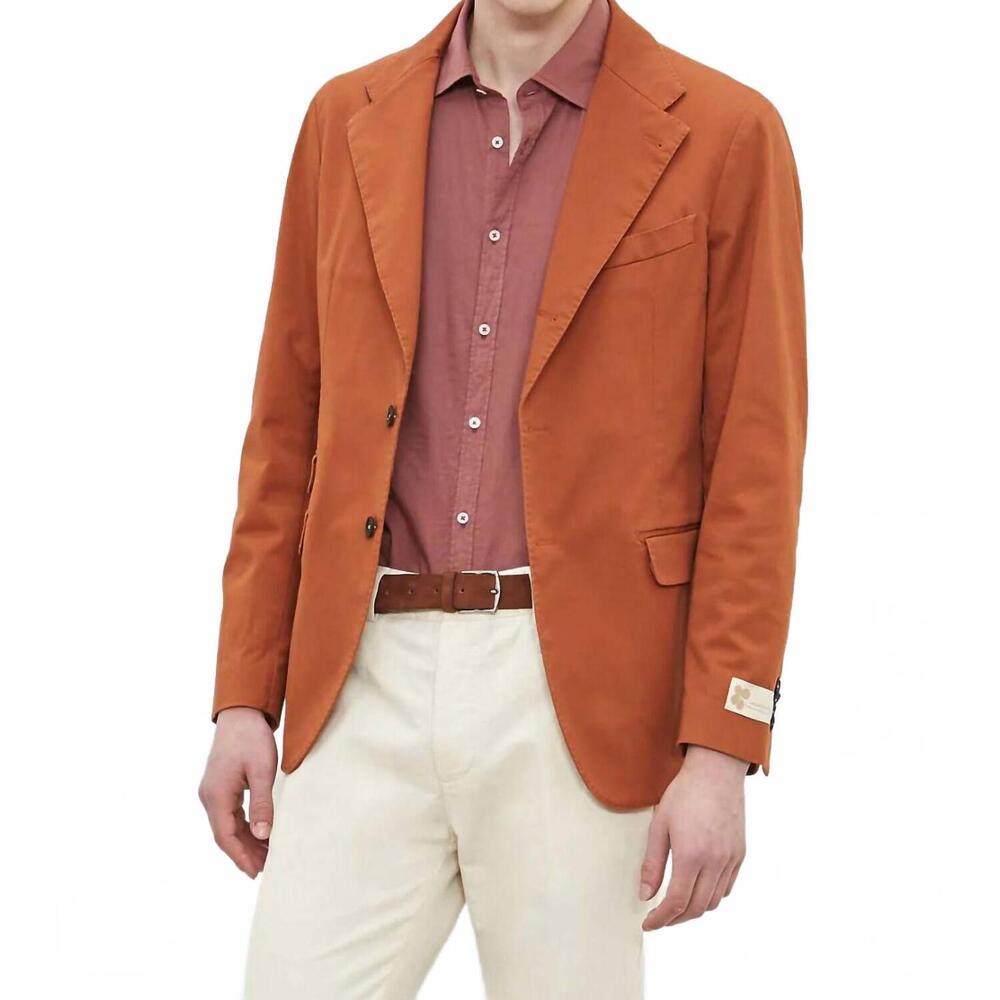 NEW MASSIMO ALBA catch 2 single breasted jacket in russet